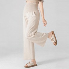 JHSTYLE 孕婦裝 彈性 居家服 腹部鬆緊帶 寬褲 CHIROK837