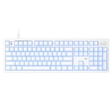 지클릭커 유선 자석축 래피드트리거 저소음 풀배열 8K 매크로 키보드, 폴라화이트엑스, XRT107, 레이저자몽축