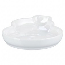 LE CREUSET 雪人造型點心盤, 珠光白, 1個