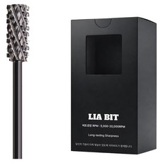 BESSIE 리아비트 터보배럴 3XC 네일드릴비트, 1개, 블랙