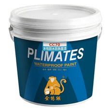 PLIMATES 金絲猴 水性防水防熱面漆 3加侖 CC70, 綠色, 15kg, 1個