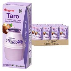 Binggrae 保久調味乳 芋頭牛奶, 24個裝, 200ml