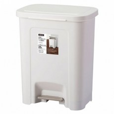 ASVEL 腳踏式垃圾桶 25L, 白色