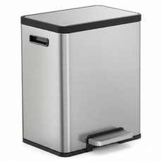 EKO 艾可靜音垃圾桶 20L, 不鏽鋼 銀色