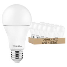 TOSHIBA 東芝 澄系列 LED球泡燈 15.8W 3000K, 燈泡色, 10個
