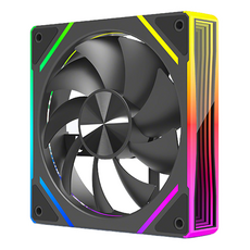 Aura 電競風扇 機殼散熱風扇 ARGB 12cm, 黑色, 1個, 7Pro
