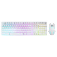 g-clicker Super Hero PLUS 彩虹鍵盤滑鼠組, 一般型, 白色, GMK-180