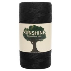 삼남뜨개실 썬샤인 PP사 테이프얀 가벼운 실 250g, 30 블랙, 1개