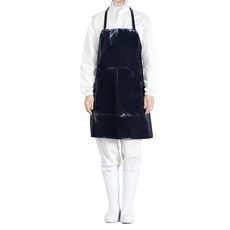 홈스라인 양면 방수앞치마 소 주머니 목끈형 64 x 72 cm, 네이비, 1개