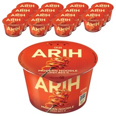 아리 모던누들 김볶음면 매운맛 컵 125g, 16개