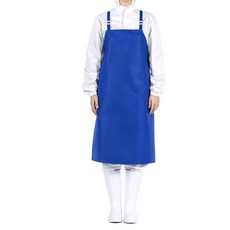 홈스라인 양면 방수앞치마 무광 중 쌍고리 H형 64 x 89 cm, 블루, 1개