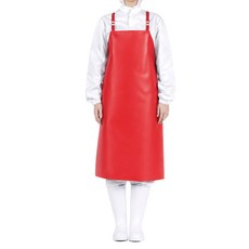 홈스라인 양면 방수앞치마 무광 중 쌍고리 H형 64 x 89 cm, 레드, 1개