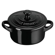 LE CREUSET 迪士尼米奇系列 迷你圓烤盅 閃亮黑, 1個, 10cm