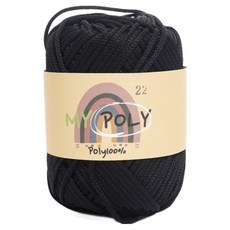 삼남뜨개실 가방 소품 두꺼운 마이 폴리실 120g, 22 블랙, 1개