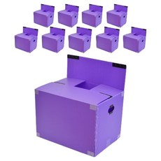 Newplatec 高級魔鬼氈搬家箱, 紫色, 10個