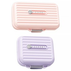 JOW BUY 蕉蕉購物 便攜旅行避光7格藥盒2件組, 1套