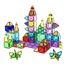 PicassoTILES 畢卡索 磁性迷你鑽石造型積木旅行組 PTM100 100片, 混和顏色, 1套