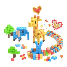 PicassoTILES 畢卡索 磁性拼圖方塊積木組 108件 PMC108, 混合顏色, 1套