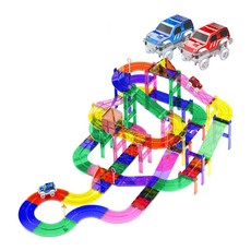 PicassoTILES 畢卡索 磁性賽車軌道入門組 PTR100 100片, 混和顏色, 1套