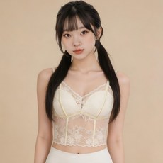Beauty in Beauty 女性蕾絲細肩帶無袖罩杯背心