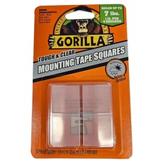 GORILLA Mounting Tough & Clear 方形雙面膠帶 透明 25.4mm 24片, 1個