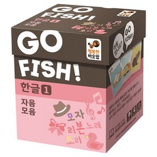 HAPPY BAOBAB Go Fish 韓文1 子音母音學習卡桌遊, 1個, 混合色