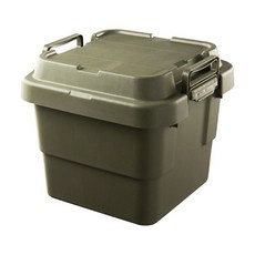 ONE HOUSE 二代平蓋耐重收納箱 LM-Q200-D2 30L, 軍綠色, 1層