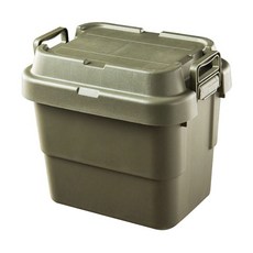 ONE HOUSE 二代平蓋耐重收納箱 LM-Q200-C2 20L, 軍綠色, 1層