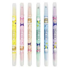 TEMPO 節奏牌 三麗鷗可擦螢光筆 6入組, 混合顏色, 1包