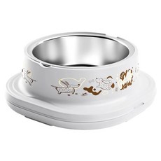 JOW BUY 蕉蕉購物 二合一不鏽鋼寵物碗 中號, 灰色, 1套