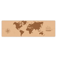 半島良品 輕回彈減壓皮革地墊 長款 138, 世界地圖