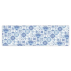 半島良品 輕回彈減壓皮革地墊 長款 160, 地中海藍瓷