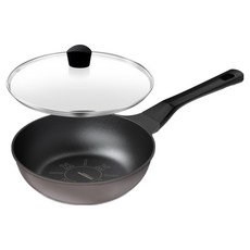 WAGENSTEIGER Focus IH 鈦塗層不沾炒鍋 20cm + 玻璃鍋蓋 20cm 套組, 1套