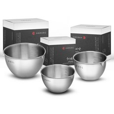 Haroro Utsuwa 304不鏽鋼迷你碗 300ml + 530ml + 960ml 套裝, 單一顏色, 1套