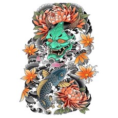 바디글로스 긴팔 리얼 이레즈미 타투스티커, 1개, BRZM-007
