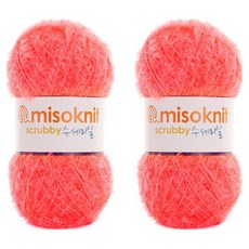 미소털실 펄 수세미실 80g, 25 프렌치핑크, 2개 25 프렌치핑크, 2개