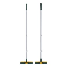 Locus 5合1浴室刮水器 角度可調V型刷清潔刷, 綠色, 2個