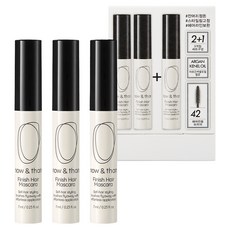 now & than 定妝髮際線睫毛膏三件組 2入 x 7ml + 7ml, 單一顏色, 1個