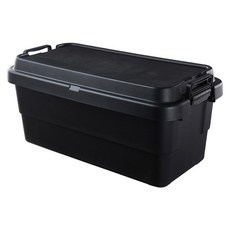 ONE HOUSE 二代平蓋耐重收納箱 68L LM-Q200-E, 黑色, 1層