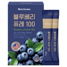 뉴트리가든 블루베리 퓨레 100, 20g, 14포