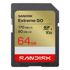 SanDisk 晟碟 Extreme GO SD UHS-I 記憶卡 SDSDXGN-064G-GNCIN, 1個, 64GB