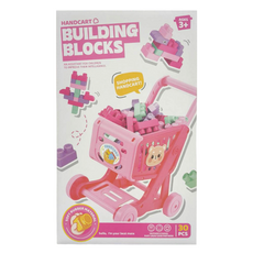 PLAYFUL TOYS 頑玩具軟膠積木手推車, 粉色, 1套
