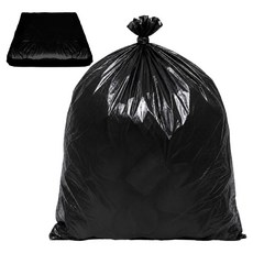 월드크린 잘담겨 평판 비닐봉투 검정, 100개, 50L