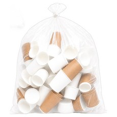 월드크린 잘담겨 평판 비닐봉투 투명, 100개, 20L