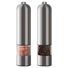 키친아트 원터치 스테인리스 전동 후추 그라인더 KPM-PG02S, 2개, 80ml