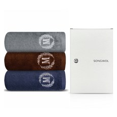 Songwol 松月 洗臉毛巾 Major 高磅數飯店毛巾 190g 3入 + 毛巾套組, 隨機出貨, 1套