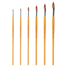 Herend 尖頭水彩畫筆6件套組 Y-8300, 2號, 4號, 8號, 12號, 16號, 20號, 1套
