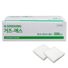 수성 거즈 에스 8겹 5 x 5cm, 1개, 200개입