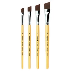 헤렌드 인조모 사선붓 F-9555 4종 세트, 1개, 3호, 4호, 5호, 6호