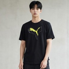 PUMA 男士 ESS+ Logo 環繞式 T恤
